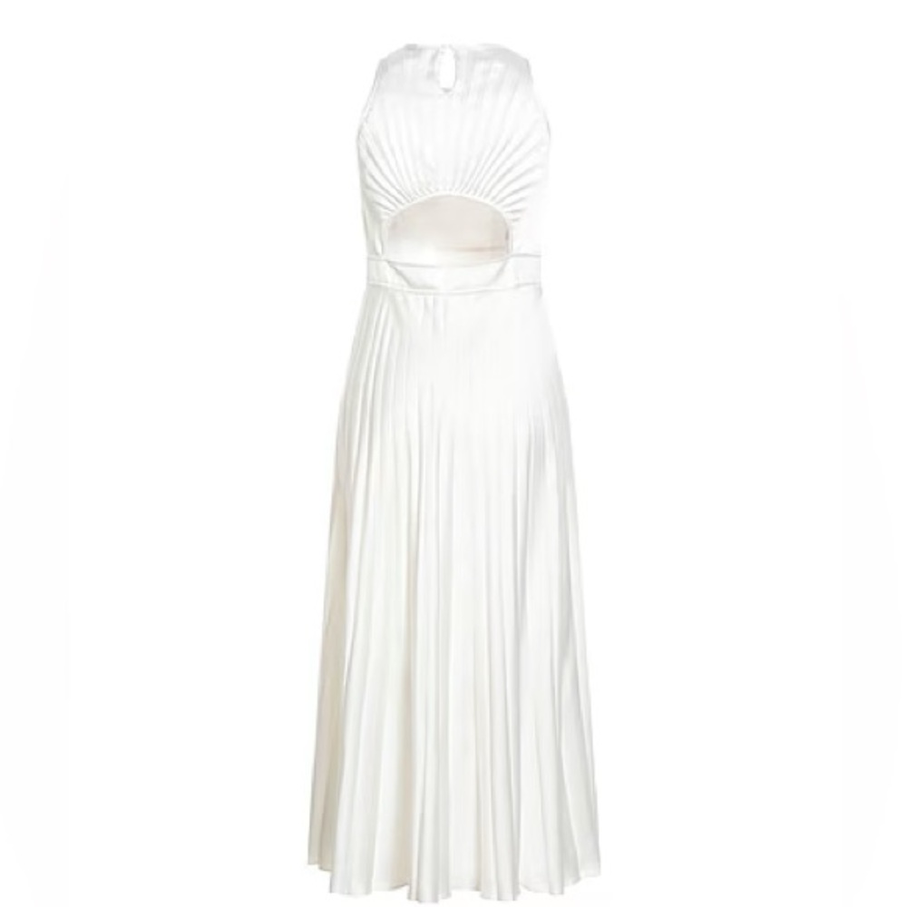 Sandro Jolie Pleated Midi Dress Size FR 38 (US 6) - Picture 3 of 6